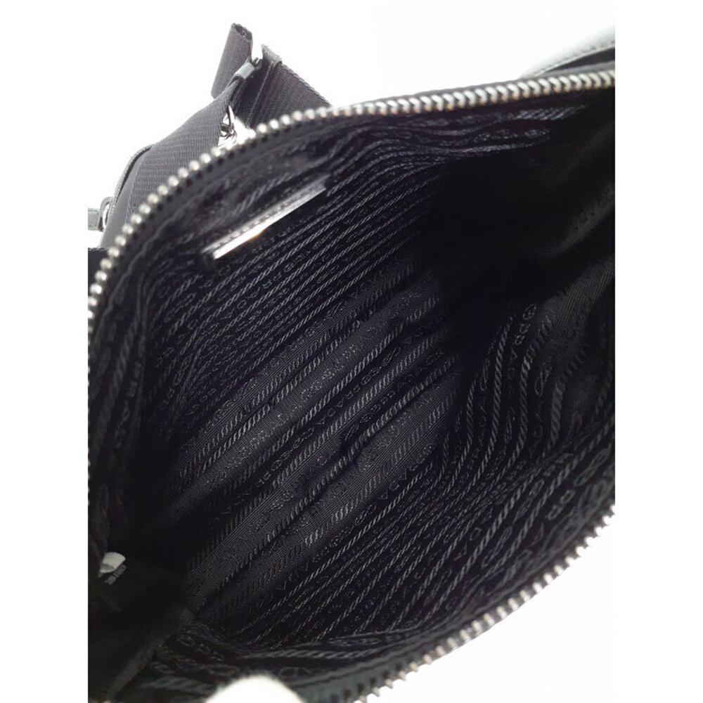 Prada Saffiano Re Black Crossbody Bag Shoulder Leather - Picture 3 of 9